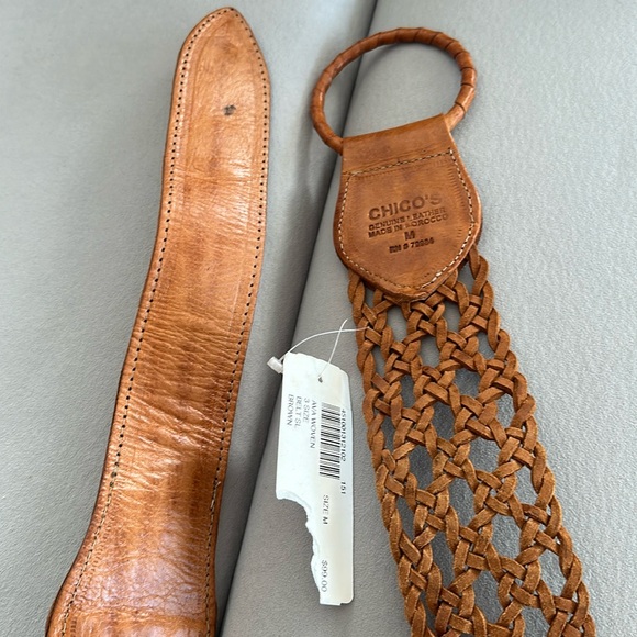 Chico's Brown Woven Leather Belt - Picture 5 of 12